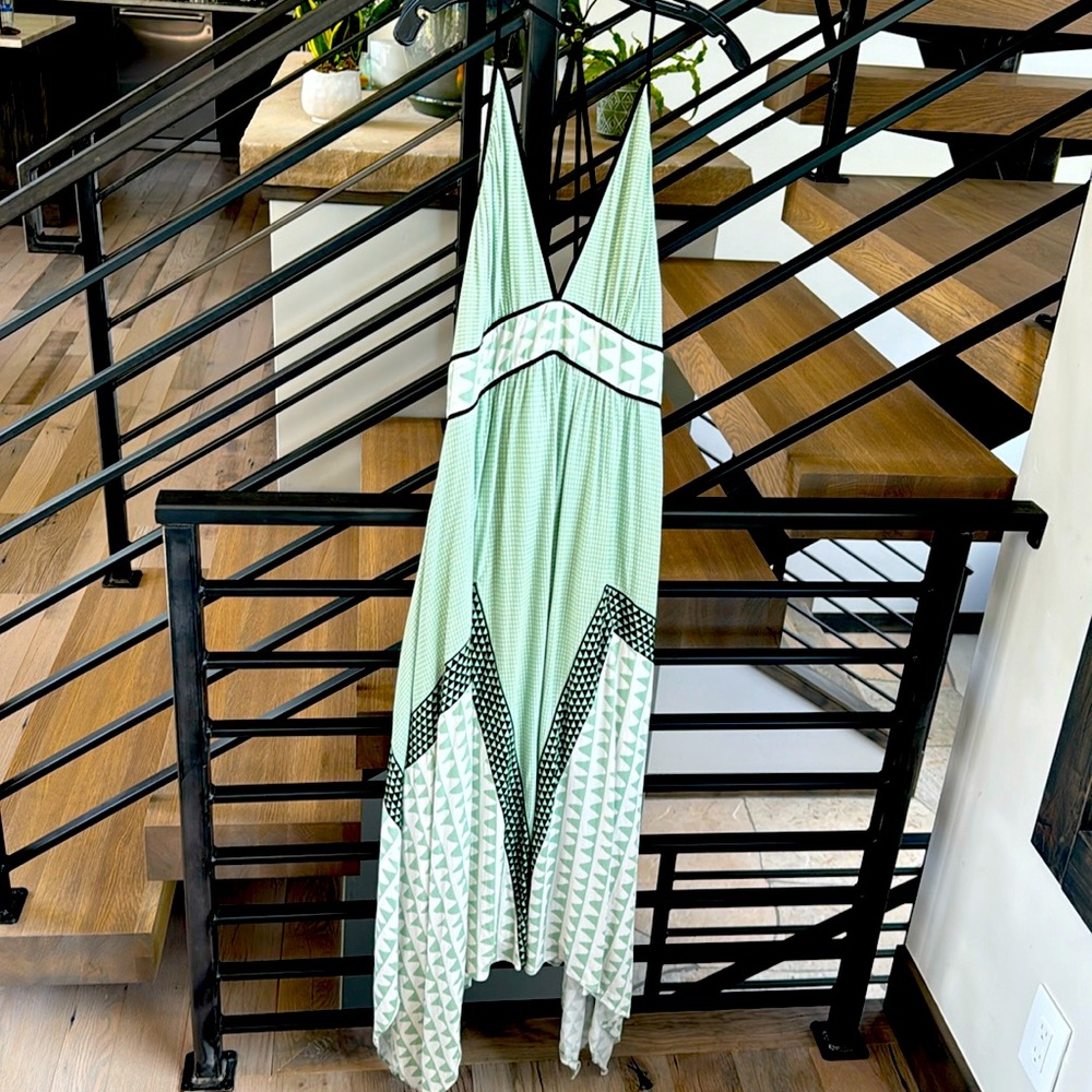 Green Patterned Boho Flowy Ramy Brook Dress Size 6